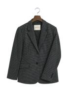GANT Reg Wool Houndstooth Blazer Grå