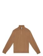 Calvin Klein Ls 100% Merino Qz 14Gg Brun