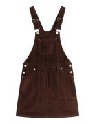 Tommy Jeans Tjw Script Cord Dungarees Dress Brun