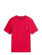 Tommy Hilfiger Small Crest Outline Tee Röd