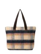 DAY ET Day Woolen Check Bag Marinblå