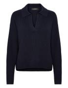 Lauren Ralph Lauren Wool-Blend Polo Sweater Marinblå