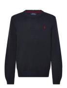 Ralph Lauren Kids Cotton Crewneck Sweater Marinblå