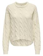 ONLY Onljeanett Life Ls Cable O-Neck Cc Knt Kräm