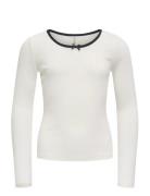 Kids Only Kogsofia L/S Bow Top Jrs Vit