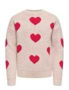 Kids Only Kognaja L/S Flower Pullover Knt Kräm