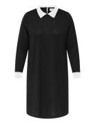 ONLY Carmakoma Caralba L/S Mix Abk Dress Jrs Svart