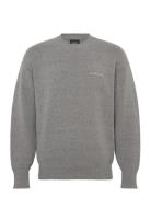 Lyle & Scott Script Knitted Crew Neck Grå