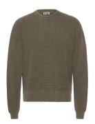 Weekday Boxy Cotton Sweater Khaki Green