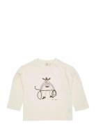 Copenhagen Colors Ls T-Shirt W. Cowboy Print+Emb. Kräm