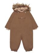MINI A TURE Matwisti Fleece Lined Snowsuit Fake Fur. Grs Brun