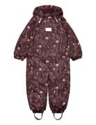 Minymo Snow Suit Aop Burgundy