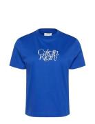 Calvin Klein Jeans Ss Fitted Script Calvin Klein Te Blå