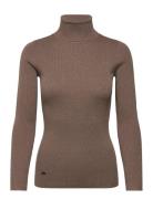Lauren Ralph Lauren Ribbed Turtleneck Sweater Brun