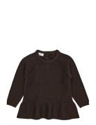 Copenhagen Colors Knitted Pullover W. Frill Brun