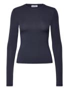Weekday Slim Fitted Long Sleeve Marinblå