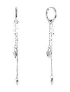 By Jolima Heart Locker Mix Huggie Silver