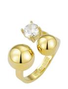Bud To Rose Brea Crystal Ring Gold Guld
