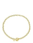 Bud To Rose T-Bar Necklace Gold Guld