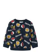 Name It Nmmsilo Pokemon Nreg Sweat Bru Sky Marinblå