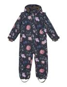 En Fant Snowsuit W. Frills Marinblå