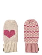 Wheat Jacquard Mittens Haansi Rosa