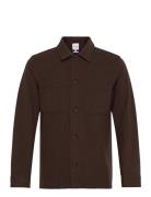 Lindbergh Superflex Brushed Melange Overshirt Brun