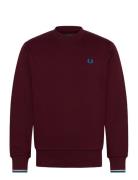 Fred Perry Crew Neck Sweatshirt Burgundy