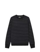 Mads Nørgaard Super Wool Karsten Stripe Knit Svart