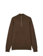 Mads Nørgaard Urban Chase Half Zip Knit Brun