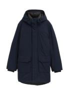 Tom Tailor Tech Hooded Parka Marinblå