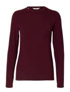 Selected Slfmanja Ls O-Neck Noos Burgundy