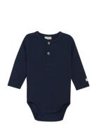 Fixoni Body Ls Rib Marinblå
