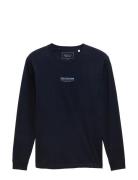Tom Tailor Printed Longsleeve Marinblå