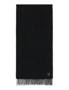 Calvin Klein Emblem 2-T Fringe Mw Scarf Svart