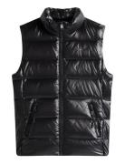 Tommy Jeans Tjw Slim Zip Print Down Vest Svart