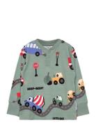 Geggamoja Bamboo Grandpa Sweater Navy Dala Horse Grön