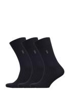 Polo Ralph Lauren Ribbed Crew Sock 3-Pack Svart