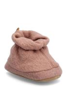 Melton Wolly Textile Slippers Rosa