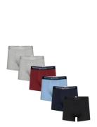 Knowledge Cotton Apparel 6 Pack Boxer Briefs Svart