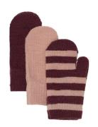 Minymo Magic Mittens Knit 3-Pack Marinblå