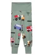 Geggamoja Bamboo Baby Pants Navy Dala Horse Grön