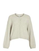 Vila Vifoli O-Neck L/S Button Knit Cardigan Kräm