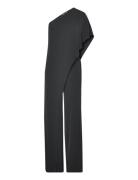Lauren Ralph Lauren Cape Georgette -Shoulder Jumpsuit Svart