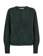 MOS MOSH Mmthora V-Neck Knit Cardigan Grön