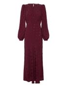 By Ti Mo Viscose Midi Dress Burgundy