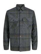 Jack & J S Jprrayle Melange Check L/S Overshirt Sn Grå