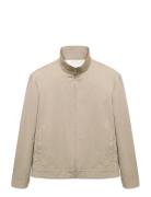 Mango Zipper Cotton Jacket Kräm