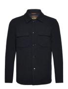Mos Mosh Gallery Mmgaustin Knit Overshirt Marinblå