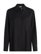 Tommy Hilfiger Soft Vis Ls Regular Shirt Svart
